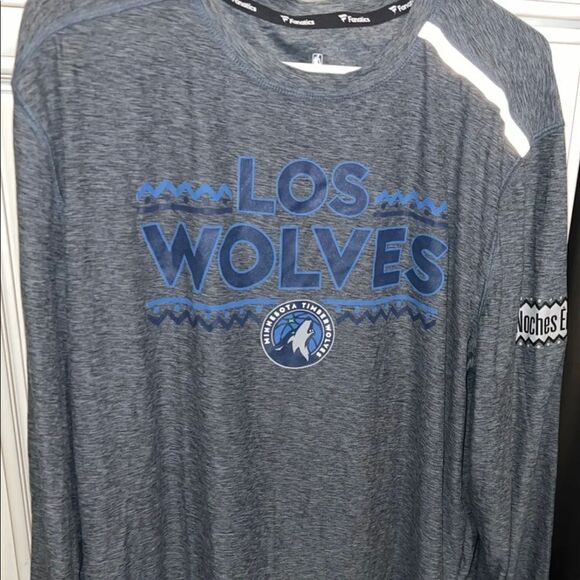 Fanatics Other - Fanatics Timberwolves Noches Ene-Be-A Authentic Long Sleeve Shooting Shirt XLT